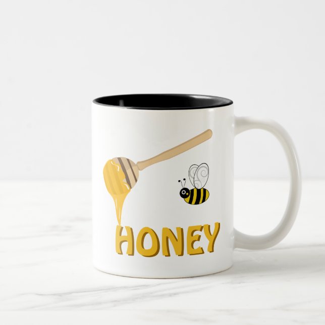 Honung- och honungbikopp Två-Tonad mugg (Höger)