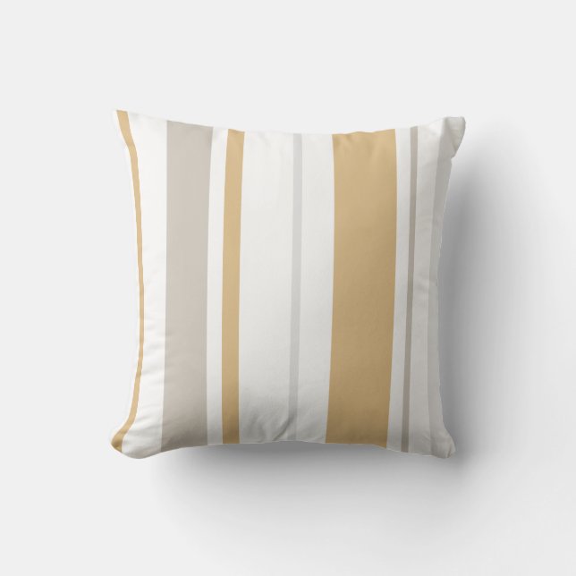 Honung och kudde av beige rand i modern chic (Framsida)