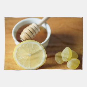 Honung och Lemon Kitchen Towel Kökshandduk