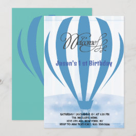 Honung party-ballonger för din första födelsedagsi inbjudningar