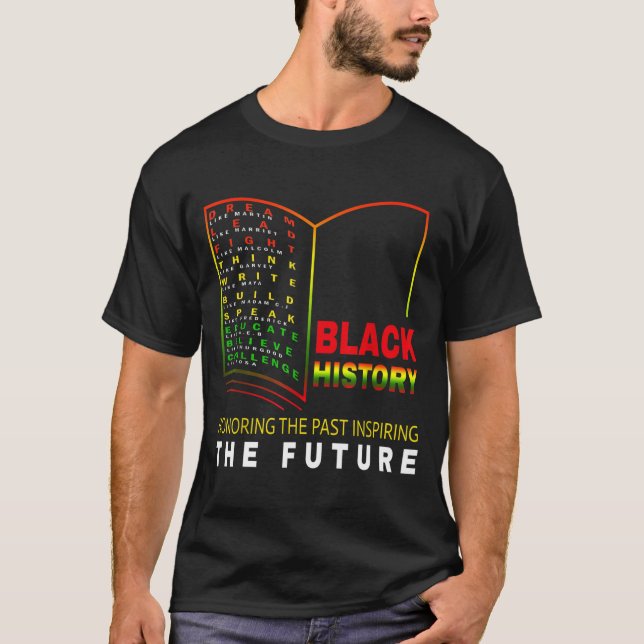 Honung Past Inspiration Future - African Black Han T Shirt (Framsida)