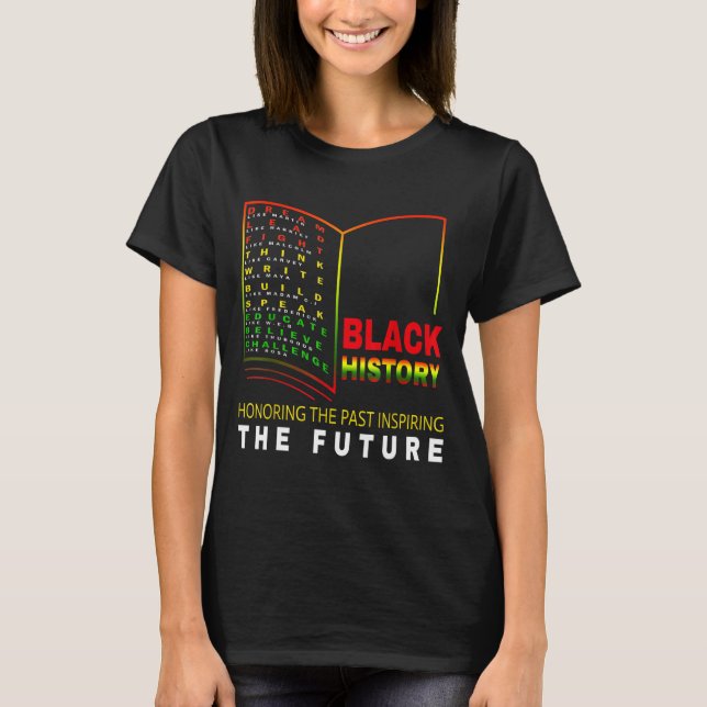 Honung Past Inspiration Future - African Black Han T Shirt (Framsida)