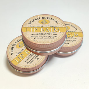 Honung Scented Kraft Beeswax Lip Balm Doften Gräns Runt Klistermärke