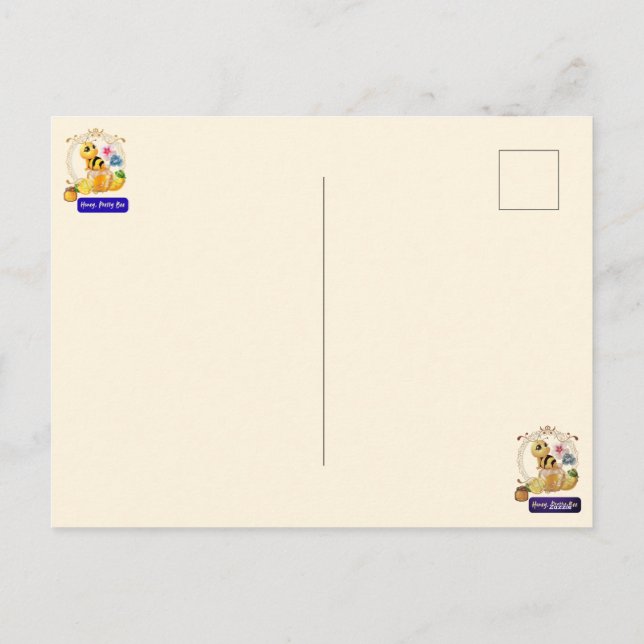 Honung, Söt Bee Helg Vykort (Baksida)