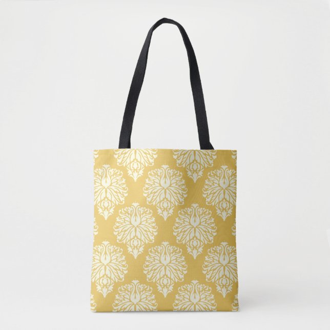 Honung Southern Cottage Damask Tote Bag Tygkasse (Framsida)