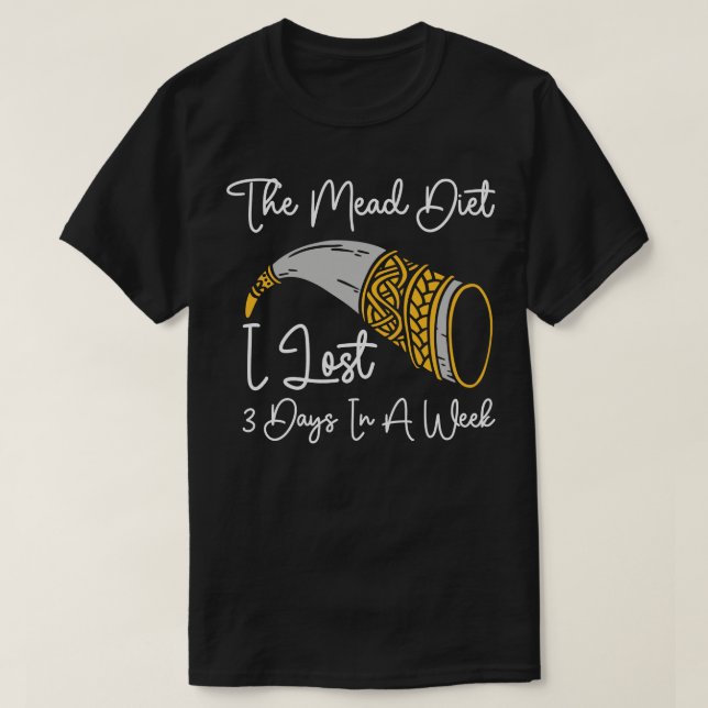 Honung Vin Mead Diet Home Brewer Viking Renaissanc T Shirt (Design framsida)