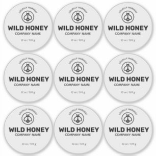 Honung Vinyl Transparent etikett