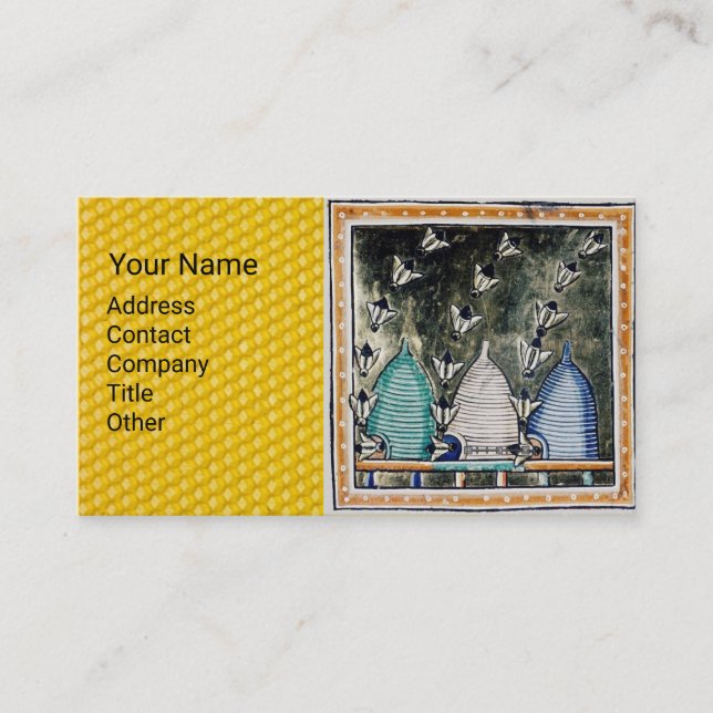 HONUNGA BIN, BIN HIVES,NÖTKÖP,NÖTKÖP,APIARI VISITKORT (Framsida)