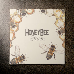 HonungBee Farm Honeycomb Bees | Keramiska plattor Kakelplatta