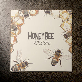 HonungBee Farm Honeycomb Bees | Keramiska plattor Kakelplatta