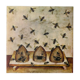 HonungBeeHive-biodlingens Vintage Kakelplatta