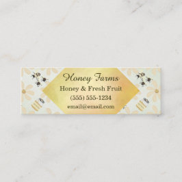 Honungbi och blomma mini visitkort