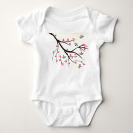 Honungbi och körsbärsröd blommarbabyTutu Tee Shirt