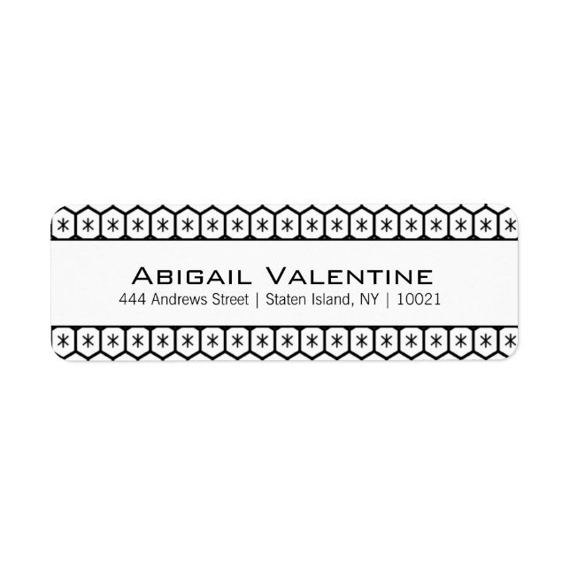 HonungComb Geomtric-Returetiketter Returadress Etikett (Framsidan)