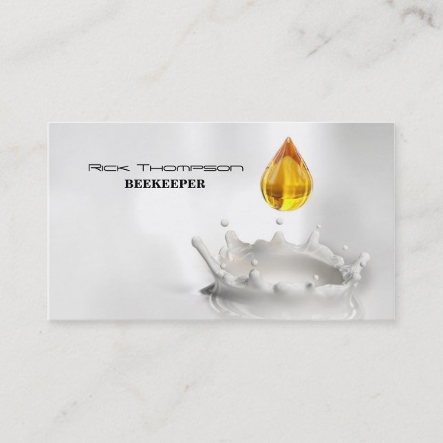 Honungsäljare/smakligt sött bi för Beekeeper Visitkort (Framsida)