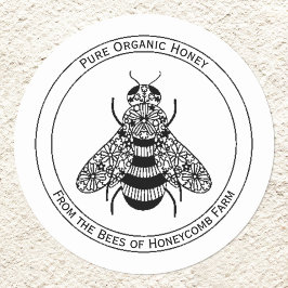 Honungsbee Apiary Runt Klistermärke