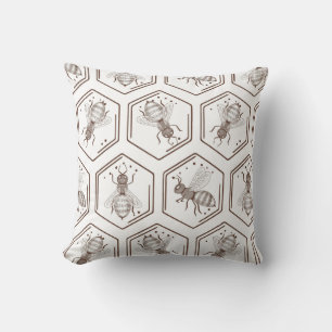 Honungsbee Baby Blanket Dekorativ kudde