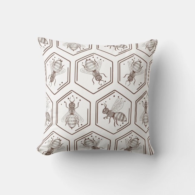 Honungsbee Baby Blanket Dekorativ kudde (Framsida)
