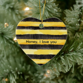 HonungsBee Black Guld Gult jul Julgransprydnad Keramik