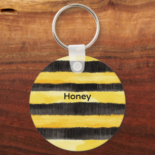 HonungsBee Black Guld Gult jul Nyckelring