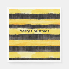 HonungsBee Black Guld Gult jul Pappersservett