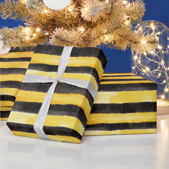 HonungsBee Black Guld Gult jul Presentpapper (Helgdagar)
