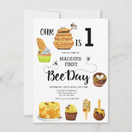 HonungsBee Födelsedagsfest inbjudan