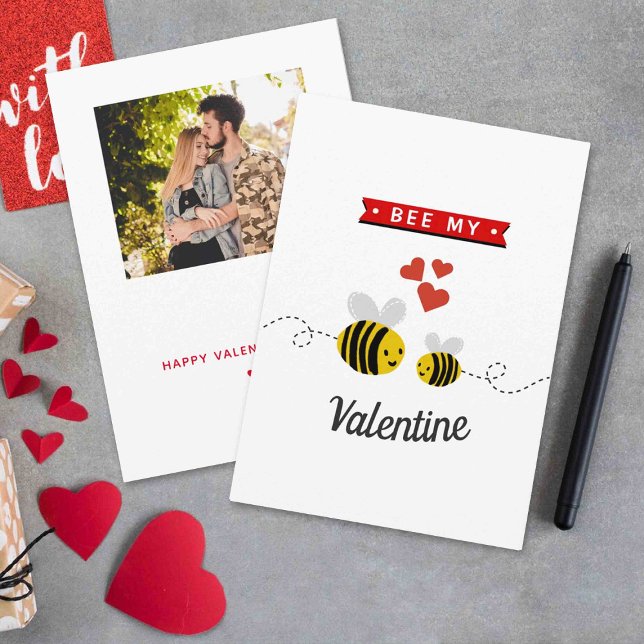 Honungsbee Funny Stollig Valentindagen Julkort (Skapare uppladdad)