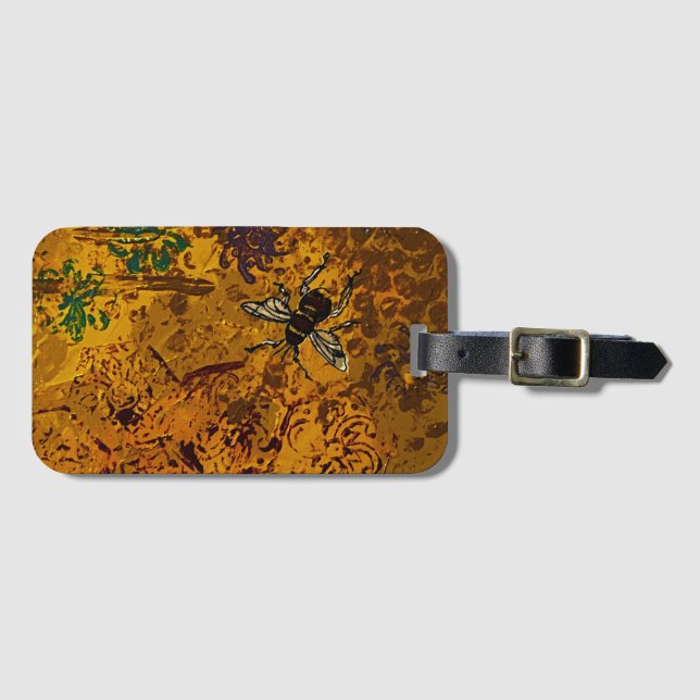 Honungsbee Luggage Tag Bagagebricka (Framsida horisontal)