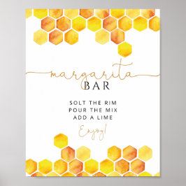 Honungsbee Margarita Pub-tecken Poster