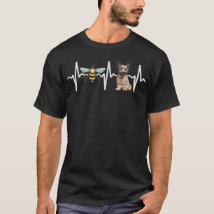 Honungsbee Skye Terrier Heartslag Hund älskare T Shirt