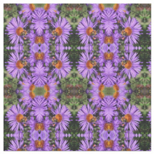 Honungsbi Aster Flower Nature Mönster Tyg