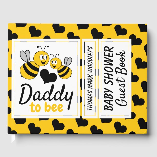 Honungsbi, babyskal gästböcker (Framsida)