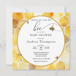 Honungsbi | Bee Baby Shower Inbjudningar