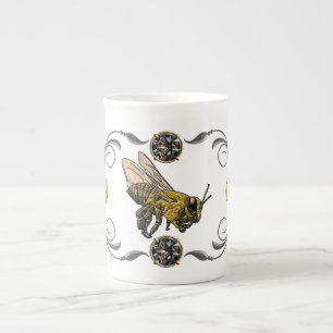 Honungsbi Benporslin Mugg