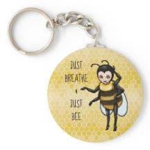 Honungsbi Breathe & Just Bee Keychain