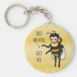 Honungsbi Breathe & Just Bee Keychain Nyckelring