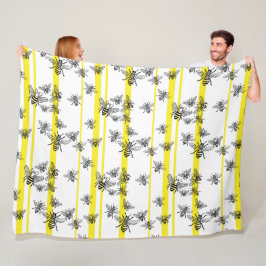 Honungsbi Fleecefilt