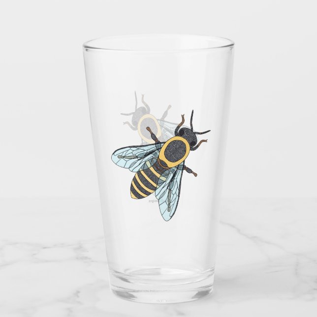 Honungsbi - Glas Cup (Framsida)
