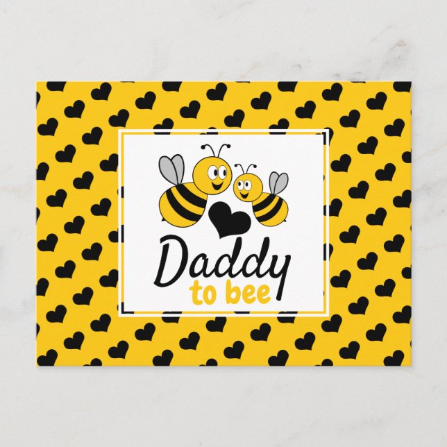 Honungsbi, inbjudan till babyskor (Framsida)