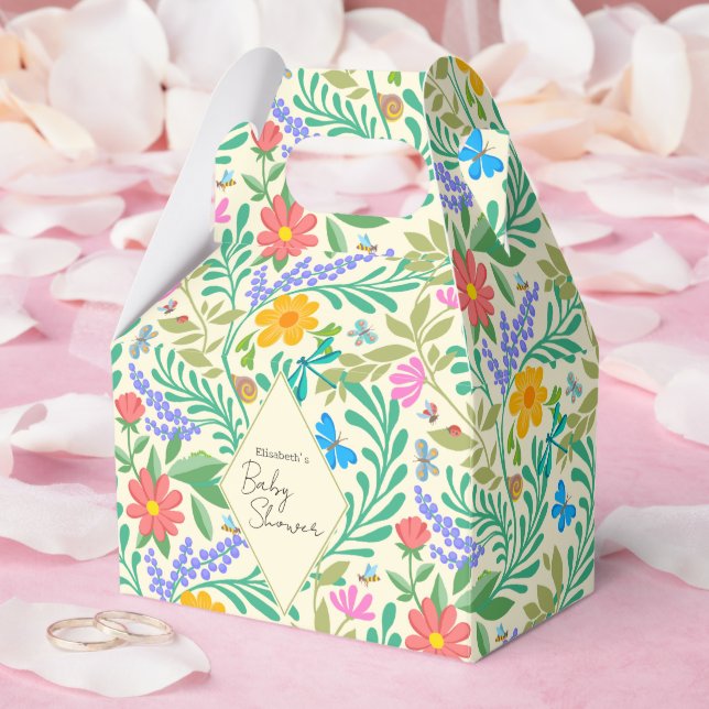 Honungsbi, Ladybug, Butterfly, Dragonfly & Flowers Presentaskar (Bröllop)