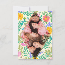 Honungsbi, Ladybug, Butterfly, Dragonfly & Flowers Tack Kort