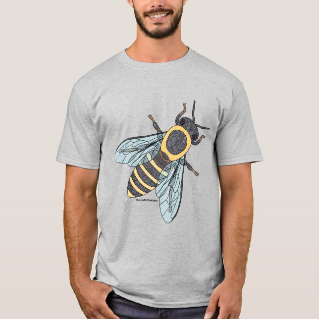Honungsbi (levande) - Herr Lätt T-Shirt (Framsida)