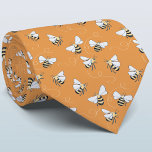 Honungsbi Slips<br><div class="desc">En honungsbin mönster på en bränd orange för dem som kärlekar natur och pollinerare. Originalkonst av Nic Squirrell. Ändra bakgrunden färg i designen verktyg för att anpassa.</div>