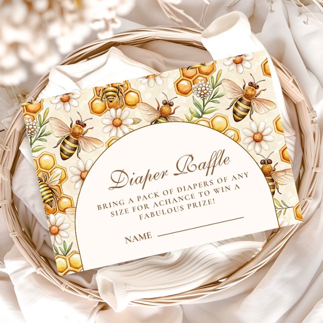 Honungsbi-tema blöja-lottteri tilläggskort (Skapare uppladdad)