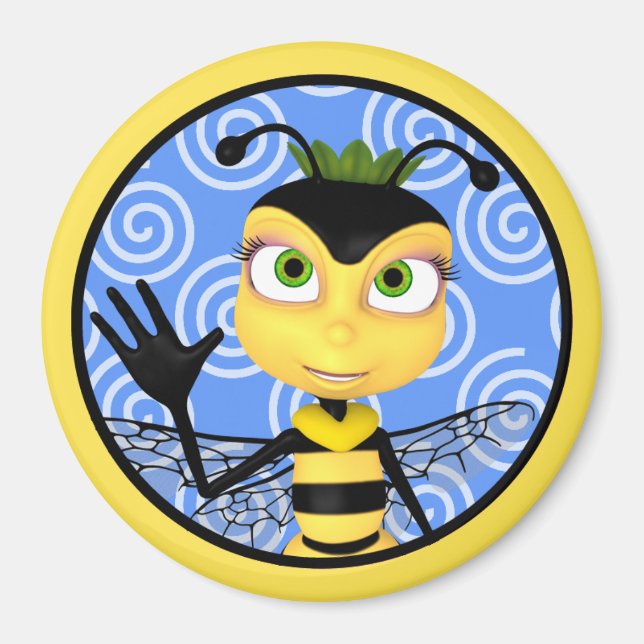 Honungsbi Toon Magnet (Framsidan)
