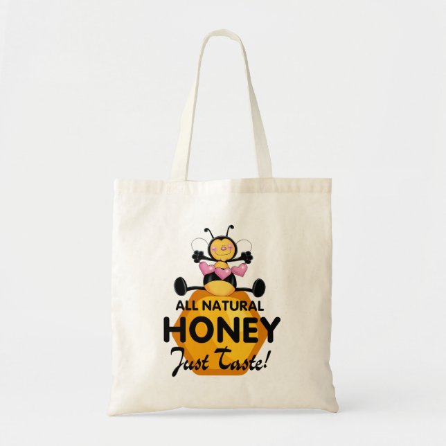 Honungsbi Tote Bag Tygkasse (Framsidan)
