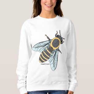 Honungsbi (vit) - Damernas grundläggande sweatshir T Shirt