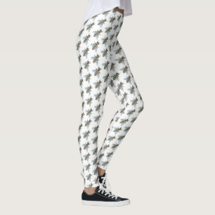 Honungsbi (vit) - Helleggings Leggings