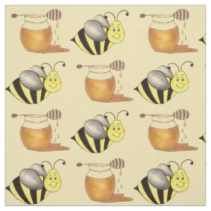 Honungsbibee Bumblebee Honeybee Burk Pot Honeypot Tyg